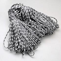 7 Inner Cores Polyester & Spandex Cord Ropes, for Rope Bracelets Making, Silver, 4mm, about 109.36 yards(100m)/bundle, 420~500g/bundle(RCP-R006-095)