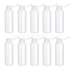 100ml PE Plastic Empty Refillable Flip Cap Bottles, with PP Plastic Lids, Squeeze Bottles for Travel Liquid Cosmetic Storage, Clear, 12.5cm, Capacity: 100ml(MRMJ-WH0037-13C)