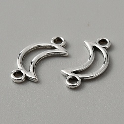 Tibetan Style Alloy Connector Charms, Hollow Moon Links, Antique Silver, 17.5x9.5x1mm, Hole: 1.6mm(FIND-CJC0012-082)