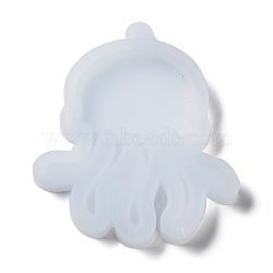 DIY Food Grade Silhouette Silicone Pendant Molds, Sea Animal Quicksand Molds, Shaker Molds, Resin Casting Molds, Jellyfish, 89x75x10mm(SIMO-PW0014-27G)