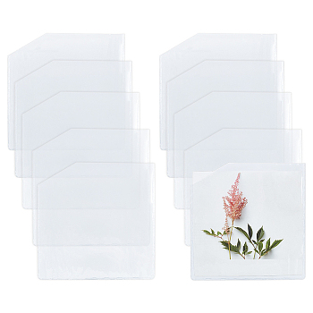 Transparent PVC Plastic Self-Adhesive Bags, square, Clear, 15.2x15.2cm