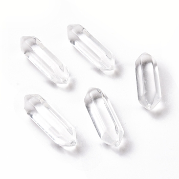 Glass Beads, No Hole, Bullet, Clear, 22~23x6x6mm