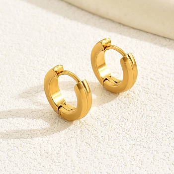 Simple Circle Earrings Set, Gold Plated, Fashionable and Versatile Women's Jewelry, Hoop Earrings