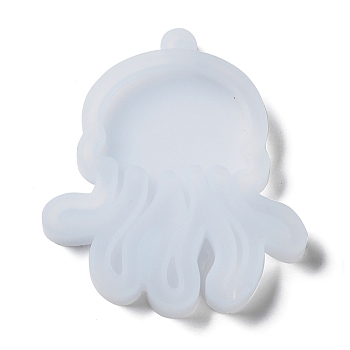 DIY Food Grade Silhouette Silicone Pendant Molds, Sea Animal Quicksand Molds, Shaker Molds, Resin Casting Molds, Jellyfish, 89x75x10mm