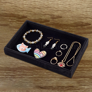 Rectangle Velvet Jewelry Trays for Earring(ODIS-WH0017-063)-4