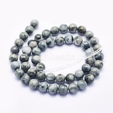 Brins de perles oeil de faucon naturel(G-O166-09-6mm)-2