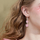 5 paires 5 boucles d'oreilles pendantes en alliage d'émail de couleurs(EJEW-AN0004-76)-5