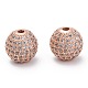 Perles de cubes zircone en laiton (ZIRC-F001-15RG)-3