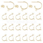 24Pcs 304 Stainless Steel Half Hoop Earrings, 24Pcs 304 Stainless Steel Ear Nuts, Mixed Color, 6~19x4.5~16x3mm, Hole: 0.8~1mm, Pin: 0.8mm(STAS-HS0001-13A)