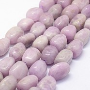 Natural Kunzite Beads Strands, Spodumene Beads, Oval, 15~18x11~14mm, Hole: 1.2mm, about 23pcs/strand, 15.5 inch(G-K285-15A)