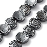 Synthetic Non-Magnetic Hematite Beads Strands, Spiral Shell Shape, 10x9x3.5mm, Hole: 1mm, about 46pcs/strand, 15.67 inch(39.8cm)(G-H303-B10)