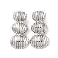 304 Stainless Steel Stud Earrings for Women, Oval, 39x19.5mm(EJEW-L272-032P-03)