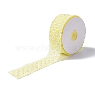 10 Yards Polyester Lace Trim Ribbon, for DIY Jewelry Making, Yellow, 1-1/2 inch(38.5~39.5mm)(OCOR-C004-06A)