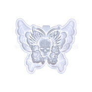 Butterfly Display Decoration DIY Silicone Molds, Resin Casting Molds, For UV Resin, Epoxy Resin Craft Making, Skull, 184x206x20mm(WG22613-05)
