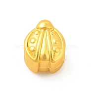 Rack Plating Alloy European Beads, Large Hole Beads, Lead Free & Cadmium Free & Nickel Free, Ladybug, Matte Gold Color, 11x9.2x9.5mm, Hole: 4.5mm(PALLOY-F287-51MG)