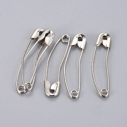 Iron Safety Pins, Platinum, 37.5x8.5x2.5mm, about 60pcs/box(IFIN-WH0051-25A)