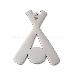 Non-Tarnish 304 Stainless Steel Pendants, Baseball Bat Charm, Stainless Steel Color, 30x24x1mm, Hole: 1.5mm(FIND-Z025-02P)