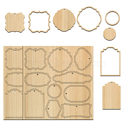 Wood Shaving Boards, Wood Craft Supplies, 15.2x14.5x0.2cm, 2pcs/set(DIY-WH0548-002)