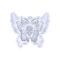 Butterfly Display Decoration DIY Silicone Molds, Resin Casting Molds, For UV Resin, Epoxy Resin Craft Making, Skull, 184x206x20mm(WG22613-05)