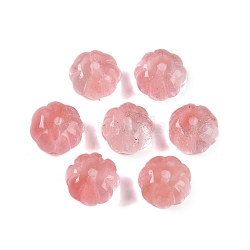 Cherry Quartz Glass Beads, Pumpkin, 12x9mm, Hole: 1.2mm(G-G124-02D)