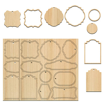 Wood Shaving Boards, Wood Craft Supplies, 15.2x14.5x0.2cm, 2pcs/set