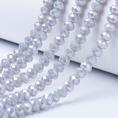 6mm Gainsboro Rondelle Glass Beads