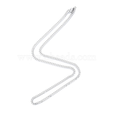 Men's 201 Stainless Steel Cuban Link Chain Necklace(NJEW-N050-A06-3-45P)-3