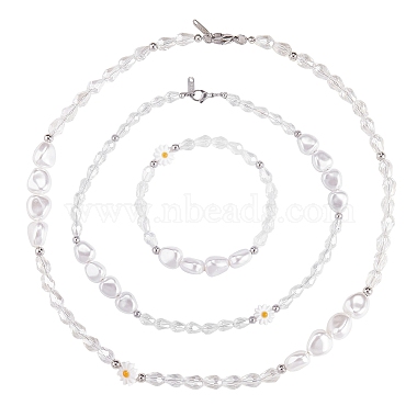 Clear Flower Shell Bracelets & Necklaces