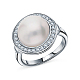 925 серебряное кольцо с жемчужиной и цирконием ко Дню матери(ET1877-3)-1