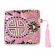 Chinese Brocade Tassel Zipper Jewelry Bag Gift Pouch(ABAG-F005-11)-3