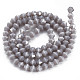 Chapelets de perles en verre opaque de couleur unie(GLAA-Q080-4mm-B07)-2