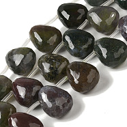 Natural Indian Agate Beads Strands, Faceted Teardrop, Top Drilled, 18x14.5x10.5mm, Hole: 0.9mm, about 22pcs/strand, 15.94''(40.5cm)(G-NH0017-I01-01)