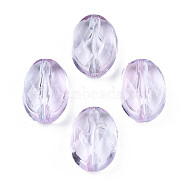Transparent Acrylic Beads, Oval, Lilac, 14.5x10.5x6.5mm, Hole: 1.2mm(X-TACR-T003-14B)