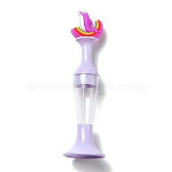 Standable Vase Plastic Diamond Painting Point Drill Pen, Able to Hold Diamond, Diamond Painting Tools, with Dolphin Ornament, Purple, 145x40mm, Inner Diameter: 20.5mm, Hole: 1.8mm(DIY-H156-03B)