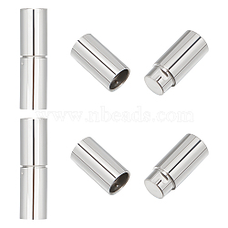 6 Sets 304 Stainless Steel Twist-in Bayonet Clasps, Column, Stainless Steel Color, 21x6mm, Hole: 5mm(STAS-UN0042-82)