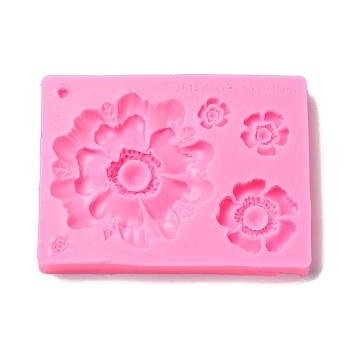 Food Grade Silicone Molds, Fondant Molds, Baking Molds, Chocolate, Candy, Biscuits, UV Resin & Epoxy Resin Jewelry Making, Sunflower, Random Single Color or Random Mixed Color, 105x78x12mm, Sunflower: 5~64x5~60mm