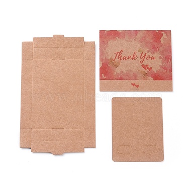 Kraft Paper Boxes and Earring Jewelry Display Cards(CON-L015-B03)-2