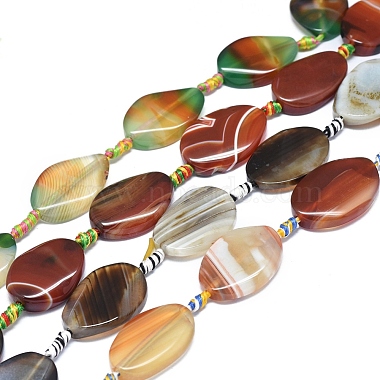 29mm Mixed Color Nuggets Banded Agate Beads