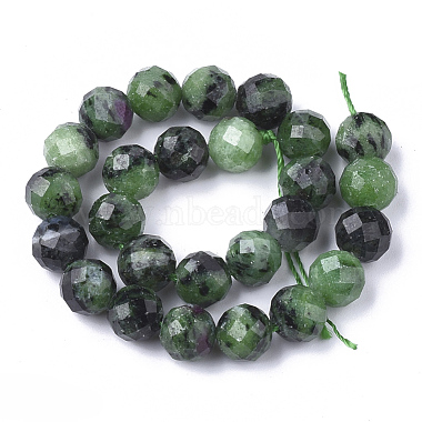Natural Ruby in Zoisite Beads Strands(G-S345-10mm-003)-2