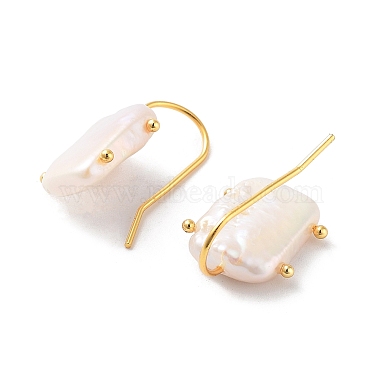 Pendientes colgantes de perlas naturales rectangulares para mujer(EJEW-E303-09G)-2