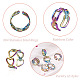 Mega Pet 9Pcs 9 Styles Rainbow Color 304 Stainless Steel Cuff Rings(RJEW-MP0001-01)-3