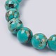 Natural Sea Shell and Synthetic Turquoise Assembled Beaded Stretch Bracelet(BJEW-P211-02-6mm)-2