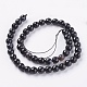 Natural Black Striped Agate/Banded Agate Beads Strands(G-G581-8mm-03)-2