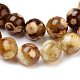 Naturelles feu crépitent agate perles brins(X-G-Q462-67-6mm)-2