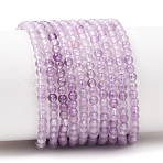 Natural Amethyst Beads Strands, Smooth Round, Grade AA, 2.5~3.5mm, Hole: 0.6~0.7mm, about 126~151pcs/strand, 14.96~16.34''(38~41.5cm)(G-H358-A01-3mm-01)