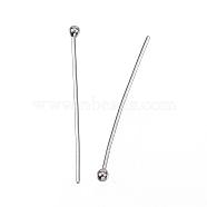 304 Stainless Steel Ball Head Pins, Stainless Steel Color, 25mm, Pin: 0.7mm, 21 Gauge, Head: 2mm(STAS-D448-023P)
