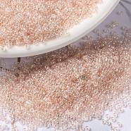 MIYUKI Round Rocailles Beads, Japanese Seed Beads, 15/0, (RR365) Light Shell Pink Luster, 1.5mm, Hole: 0.7mm, about 27777pcs/50g(SEED-X0056-RR0365)