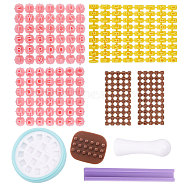 3 Sets 3 Style Clay Craft Tools Sets, Including PP Plastic Stamp Sets, Pusher, Mixed Color, 1 set/style(DIY-BC0012-69)