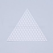 Plastic Mesh Canvas Sheets, for Embroidery, Acrylic Yarn Crafting, Knit and Crochet Projects, Triangle, White, 7.5x7.5x1.4cm, Hole: 4x4mm(DIY-M007-14)