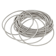 30Pcs Spring Bracelets, Minimalist Bracelets, Steel French Wire Gimp Wire, for Stackable Wearing, Platinum, 12 Gauge, 2mm, Inner Diameter: 58.5mm(TWIR-BBC0001-06P)